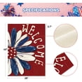 thumbnail image 5 of Patriotic 4th of July House Flag 28x40 Inch Double Sided Outside, Memorial Day Red Floral Welcome Daisy Yard Outdoor Decoration, 5 of 6