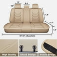 thumbnail image 7 of Car Seat Covers 5-Seat Set for Toyota RAV4 2013-2018: 5-Seat Set Faux Leather Seat Covers Waterproof Car Seat Protector (5-Seat Set, Beige), 7 of 7