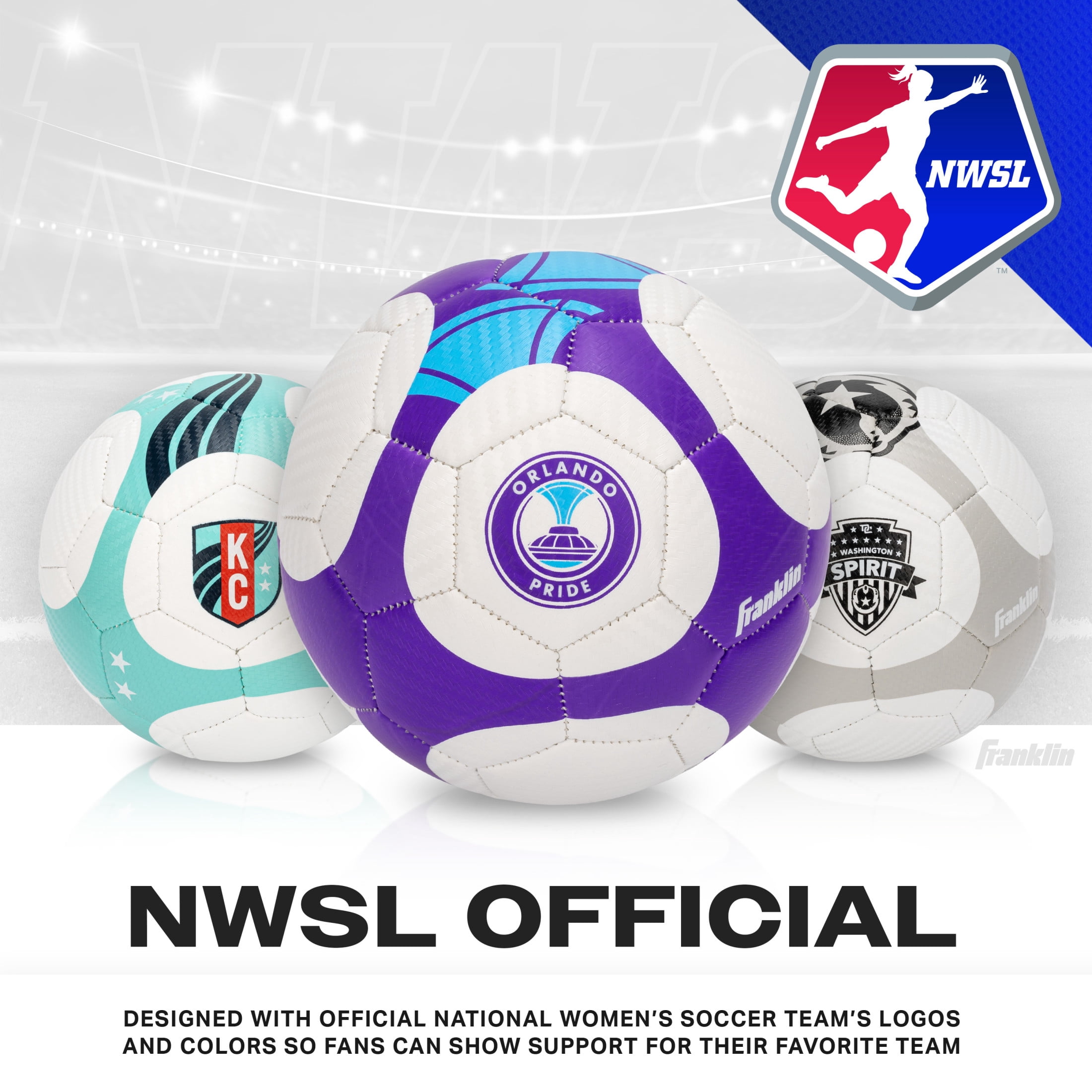 Franklin Sports NWSL Houston Dash Soccer Ball - Kids Mini Size 1 Soccer Ball - Skill + Training Soccer Ball for Kids + Adults - Boys + Girls Soccer Ball - Air Pump Included