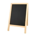 thumbnail image 1 of GOOHOCHY Mini pizarra de madera resistente con soporte para enseñanza y publicidad en tiendas. Pizarra pequeña de doble cara borrable para fiestas y eventos en la cocina., 1 of 8