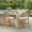 Teak Finish+Cream Cushion+Light Brown Wicker, variant on Christopher Knight Home Arly Black Outdoor Bar Stool Solid Acacia Wood and Woven Wicker, Set of 2