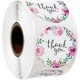 thumbnail image 1 of 500 Thank You Stickers 1" Inch Size In Roll | Pink Water Color Flower Design For Birthdays, Weddings, Giveaways, Bridal Showers (1roll) ., 1 of 5