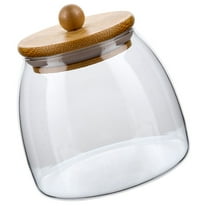 UPKOCH Candy Jar With Lid Glass Storage Jar Transparent 1Pack