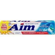 Aim Multi-Benefit Cavity Protect Toothpaste Ultra Mint Gel, 5.5oz, 6-Pack