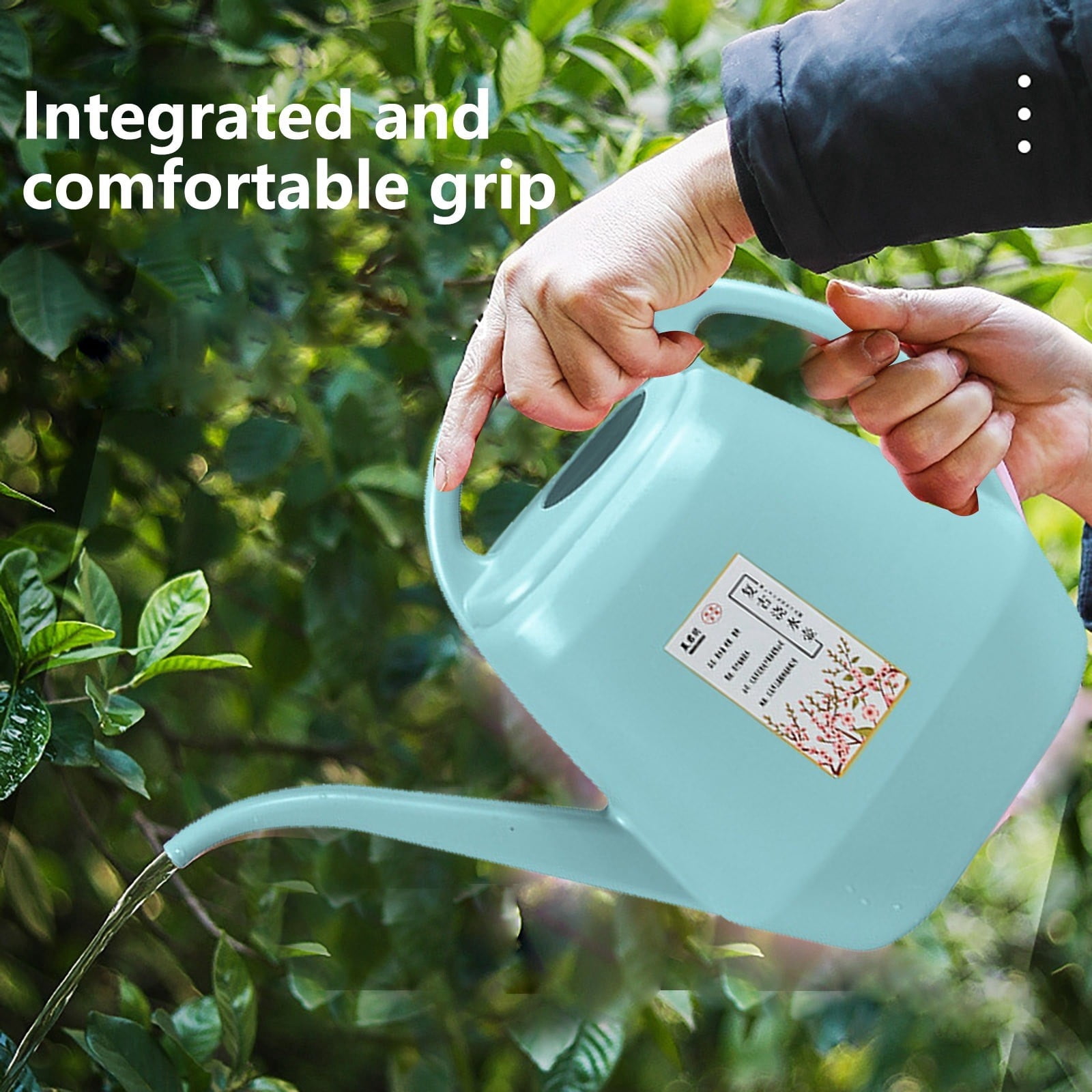 1 Gallon Plastic Watering Can with Handle and Long Spout，C