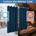 thumbnail image 4 of Thermal Curtains, Winter Insulated Noise Reducing Window Drapes, Thick Fabric Light Blocking Grommet Curtain for Home, 4 of 19