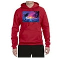 thumbnail image 2 of Wild Bobby, Jumping Whale During Beach Sunset, Animal Lover, Unisex Graphic Hoodie Sweatshirt, Red, X-Large, 2 of 3