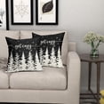 thumbnail image 6 of Winter Snowflake Pillow Covers 20x20 Inch Set of 2 Christma Pine Tree Black Linen Decorative Throw Pillow Case Get Cozy Holiday Porch Cushion Covers for Bedroom Sofa Living Room C, 6 of 6