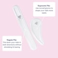 thumbnail image 4 of Ergonomic Glass Nail File Tool Duo Set in Clear by Bona Fide Beauty, 4 of 8