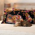 thumbnail image 3 of Fall Red Truck Outdoor Waterproof Pillow Covers, Thanksgiving Sunflower Turkey Maple Leaf Black Decorative Rectangle Throw Pillowcase Sofa Cushion Sham for Patio/Couch/Chair, 20"x12" 2 Pack, 3 of 8