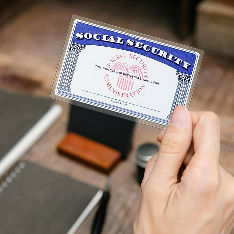 6 Pack Social Security Card HolderSocial Security Card Protector SleeveNew Medicare Card Protector Sleeve/Credit Card Holder, SSN Card ... 6 Pack Social Security Card HolderSocial Security Card Protector SleeveNew Medicare Card Protector Sleeve/Credit Card Holder, SSN Card ...