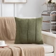 thumbnail image 6 of 18x18 Inch Solid Color Soft Pile Throw Pillow Cover Textured Square Cushion Cover for Sofa and Living Room Decor, 6 of 8