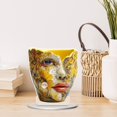 thumbnail image 1 of Half Masked Girl Ornament 2D Flat Gift Giving Home Desktop Decoration, 1 of 5
