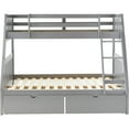 thumbnail image 6 of Donco Kids Austin Mission Twin over Full Bunkbed with Dual Underbed Drawers, Twin over Full, Dark Grey, 6 of 6