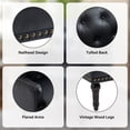 thumbnail image 2 of DREAMSIDEA Leather Accent Chairs Set of 2, Comfy Single Sofa Reading Chair Nailhead Trim for Living Room Bedroom, Black, 2 of 5