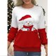thumbnail image 1 of Jersey de Navidad para mujer, blusa suelta, sudaderas para mujer, camisetas de manga larga de Navidad (rojo 3XL), 1 of 2