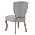 thumbnail image 3 of Side Dining Chair, Light Grey Gray, Fabric, French Kitchen Cafe Bistro Hospitality Restaurant, Modern Contemporary HB33174, 3 of 5