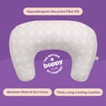 thumbnail image 6 of Boppy Nursing Pillow - Ergonomic Bottle & Breastfeeding Pillow with High, Firm, Large Area, Water-Repellant with Washable Cover;  Baby Safety Alliance Verified - Tan Checkered Stripes, 6 of 10