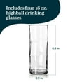 thumbnail image 3 of Libbey Tiki Bamboo Highball Drinking Glasses, Iconic 16 Oz Tall Cocktail Glasses Set of 4, Modern Highball Cocktail Glasses for Backyard and Summer Parties, 3 of 6