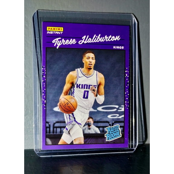 Tyrese Haliburton 2020-21 Panini NBA Instant #12 Rated Rookie Retro Card 1/3558