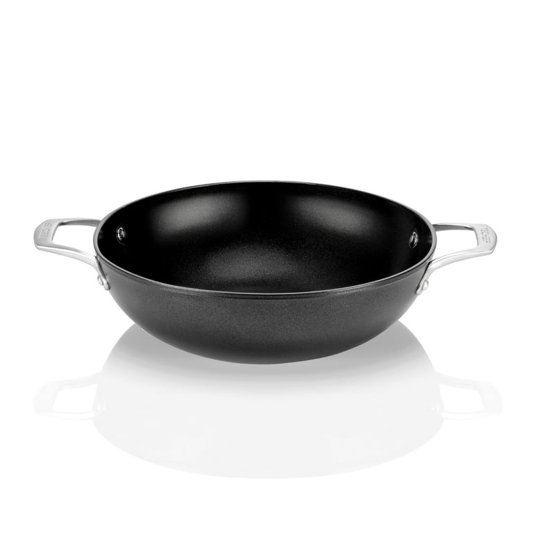 TECHEF Onyx Collection - 12 Inch Wok/Stir-Fry Pan with Cover - On