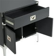 thumbnail image 6 of Posh Living Aubree 1-Drawer Nightstand with Corner Brackets in Gray/Chrome, 6 of 9