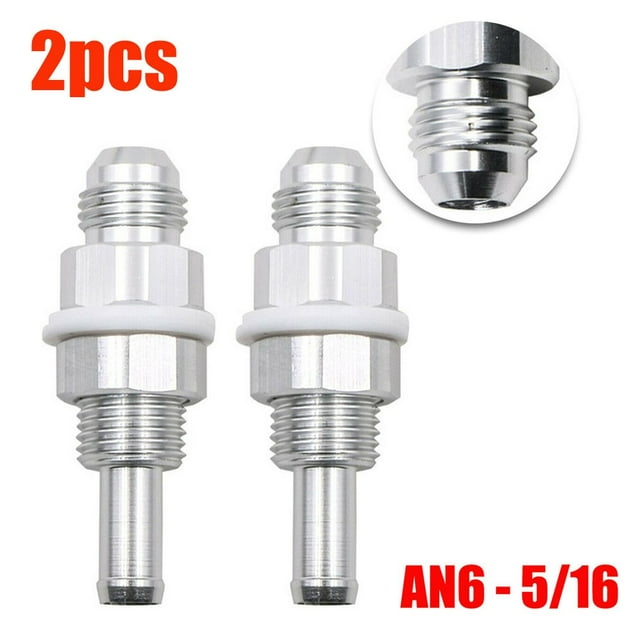 2x 6AN Raccord de Réservoir de Carburant Mâle Flare Blowhead à 5/16 Barb Auto Modifié