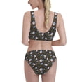 thumbnail image 3 of Daiia Cosmic printed 2 piece Swimsuit Bikinis for Women High Waisted Racerback Bathing Suits Summer Tummy Control Scoop Neck Swimwear-Small, 3 of 8
