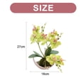 thumbnail image 2 of Bonsái de phalaenopsis de tres puntas, planta decorativa de flores artificiales, planta verde en maceta, decoración del hogar, 2 of 5