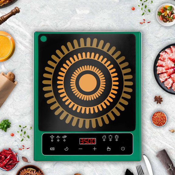 Wekvgz 2/4Pcs Induction Cooktop Protect Mat 9.84 Inch Thermochromic Silicone Induction Cooktop Protective Cover Heat Resistant Square Induction Stove Top Protector for Induction Cooktop