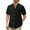 Black, variant on Aayomet Hawaiian Shirt Male Summer Casual Solid Fold Shirt Short Sleeve Turn Down Collar Black Button Up Shirt Women Sky Blue,XL