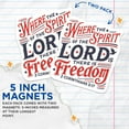 thumbnail image 3 of (2 Pack) Where The Spirit Of The Lord Is There Is Freedom 2 Cornithians 3:17 Bible Verse Magnets - 5 Inches On Longest Side - Premium Vinyl - For Cars, Refrigerators, Toolboxes - Made In USA - MAG2212, 3 of 7