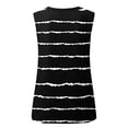 thumbnail image 3 of Aihuaihua Women's Casual V-Neck Stripe Print Sleeveless Pullover Vest Loose Fit Tank Top Shirt, 3 of 5