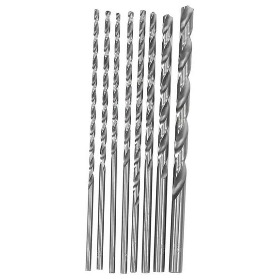 4-10mm Extra Long 200mm HSS Twist Drill Straigth Shank Auger Drilling Bit Tool,8 * Twist Drill Bit,Silver
