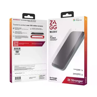 Zagg Invisible Shield 3X Stronger Glass Protector for Google Pixel 8 Pro, Clear
