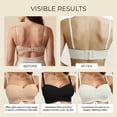 thumbnail image 5 of Alun Womens Soft Comfortable No Underwire Bras Seamless Push up Bralettes Full Coverage Breathable Fabric Pure Color Casual Tshirt Brassiere for Everyday Wear White S, 5 of 5