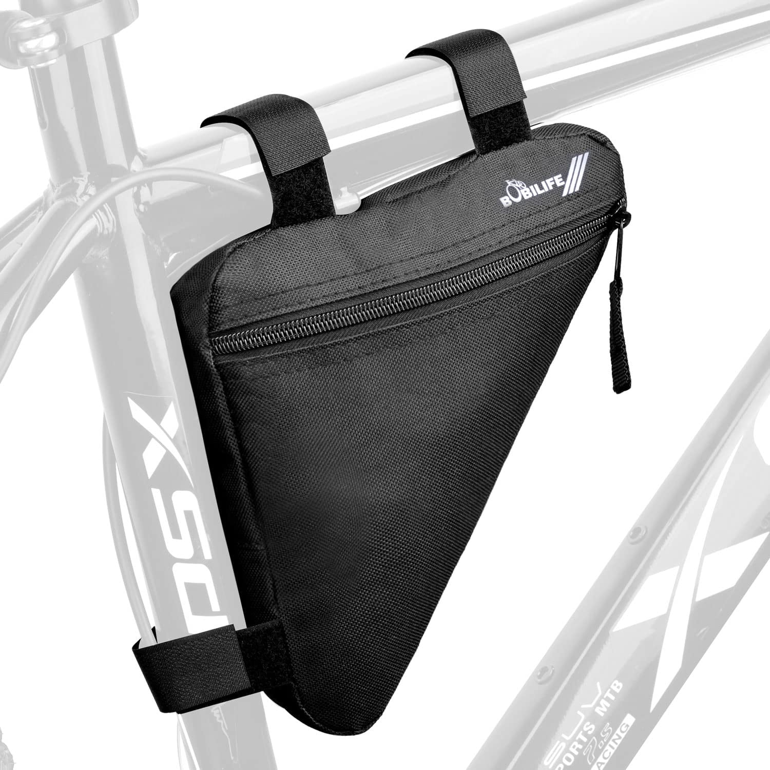 Sac De Cadre BOBILIFE – Rangement Malin Pour Vélo, Noir/bleu, Léger Et Imperméable