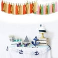 thumbnail image 4 of Banderines con borlas para decoración de fiestas, banderines con borlas de papel de seda, decoración colgante, fondo para cumpleaños de niño, 4 of 5