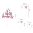 thumbnail image 2 of Adorno para Pastel Pargleev 10º Cumpleaños Brillo Oro Rosa, 2 of 6