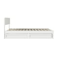 thumbnail image 3 of Wesley Full Wood Platform Bed with Panel Footboard and Storage Drawers in White, 3 of 5