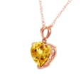 thumbnail image 2 of Galaxy Gold 14K Solid Gold 3.1 Carat Natural Citrine Heart-Shaped Pendant Necklace for Women - Rose Gold Fine Jewelry, 2 of 2
