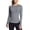 Gray-No Pocket, variant on Women's Long Sleeve Workout Tops Compression Running Shirts Fitted Athletic Warm Thumbholes Quick Dry Yoga White L