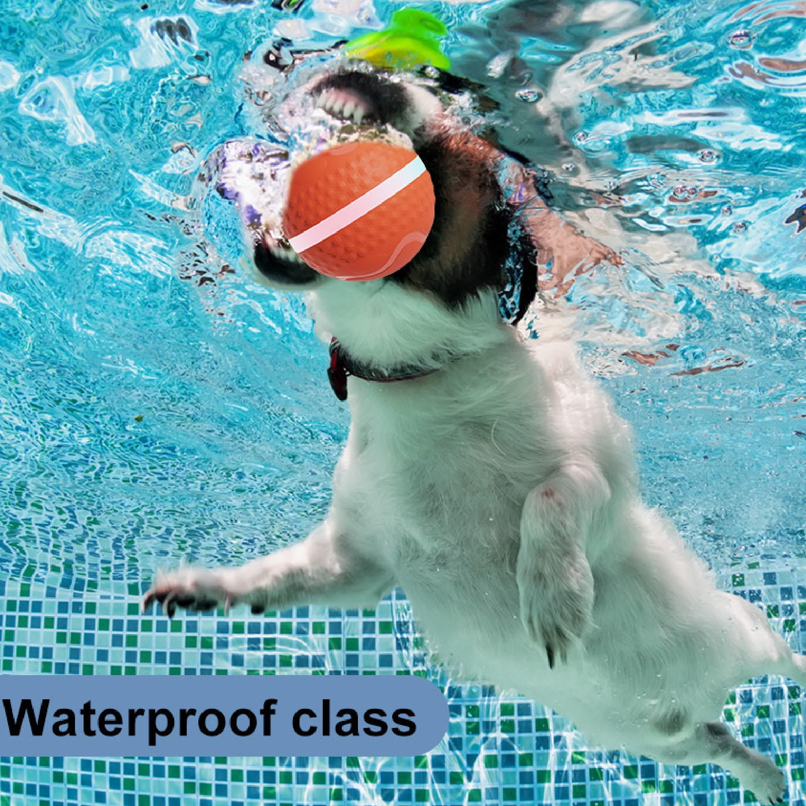 BOKYAN Active Rolling Ball – Waterproof, Rechargeable Interactive Toy for Medium‑Large Dogs, Orange