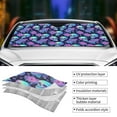 thumbnail image 3 of Disketp Windshield Sun Shade, Car Sun Shade for Front Window starry sky Skull flower Sunshades Sun Visor Protector Blocks UV Rays Foldable, 3 of 5