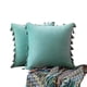 thumbnail image 3 of Funda de almohada con borlas de terciopelo de 4 piezas - Verde claro Ofspeizc MZQ-0653-3, 3 of 7