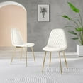 thumbnail image 2 of 2x White Corona Dining Chairs (Gold), 2 of 6