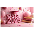 thumbnail image 1 of Graduation Party Decoration Class of 2025 Backdrop Celebration Supplies Banner Event Decorations Pink Balloons Photography Props Graduation Party Decor, 1 of 4