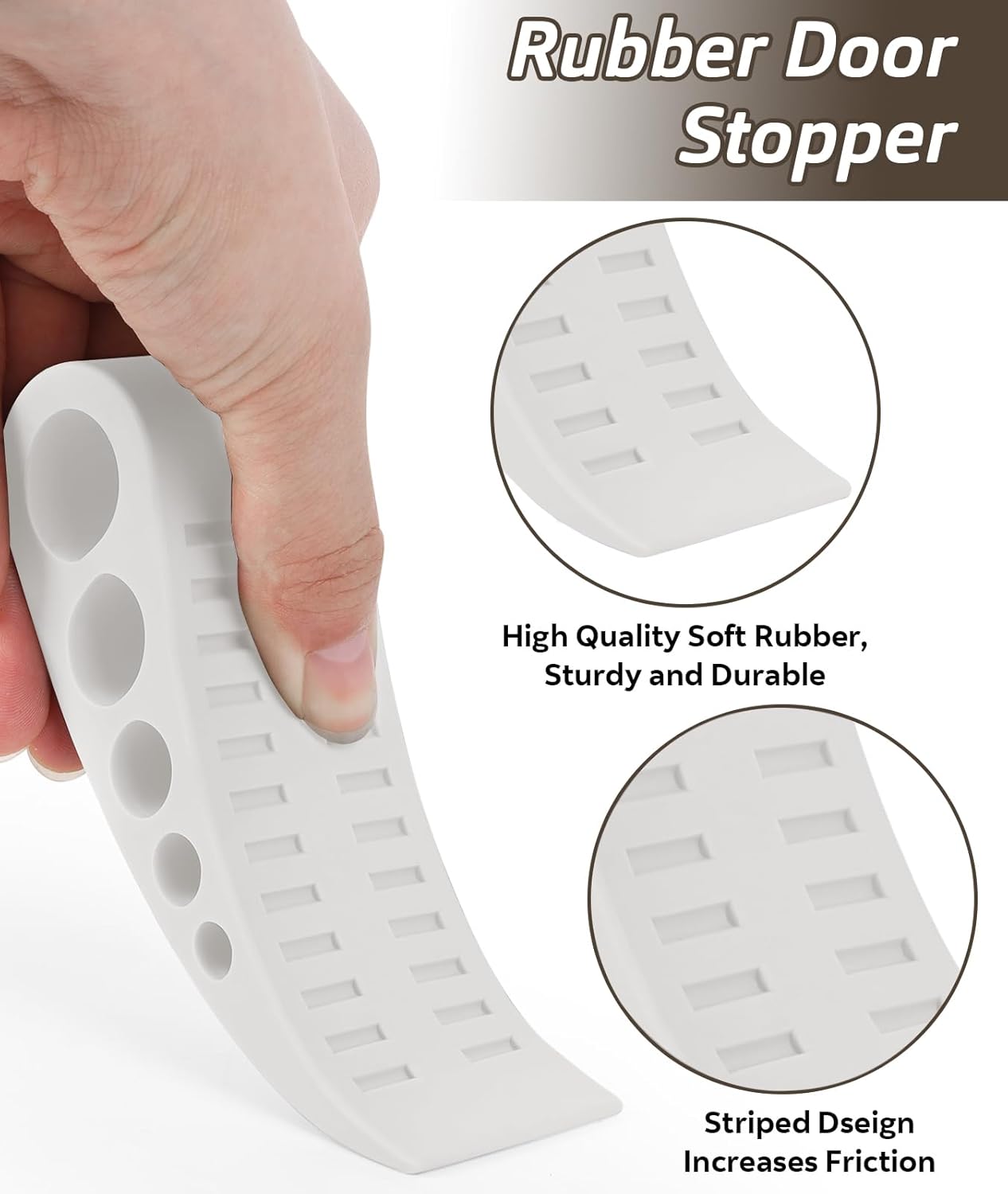SlipStopper Anti-Slip Rubber Door Stops (3 Pack) photo 3