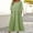 Green, variant on Ayolanni Green Women's Casual Dresses Ankle-Length Cotton Linen Solid Short Sleeve Dresses Junior Dresses L