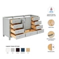 thumbnail image 2 of Ariel Cambridge 66 Inch Single Sink Base Cabinet In Grey, 2 of 10